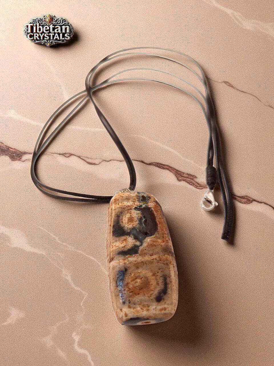 Tibetan Dzi Bead Pendant – Four Eyes Dzi