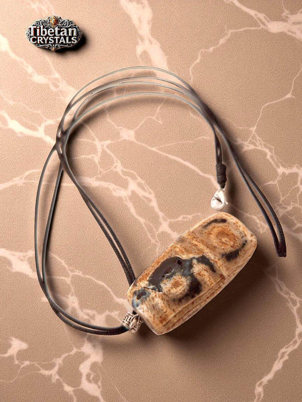 Tibetan Dzi Bead Pendant – Four Eyes Dzi