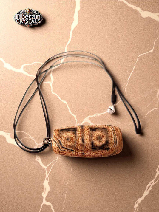 Tibetan Dzi Bead Pendant – Four Eyes Dzi