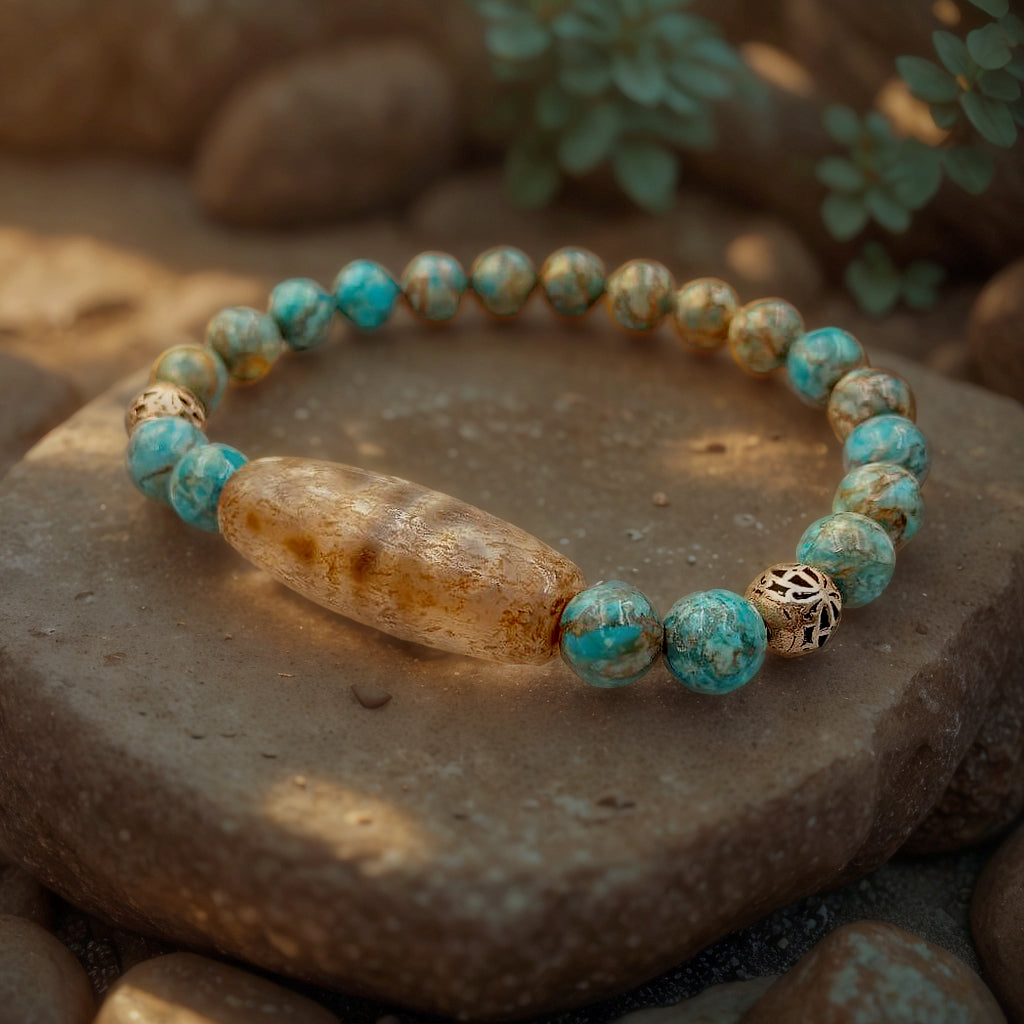 Tibetan Dzi Bead “8 Eyes”