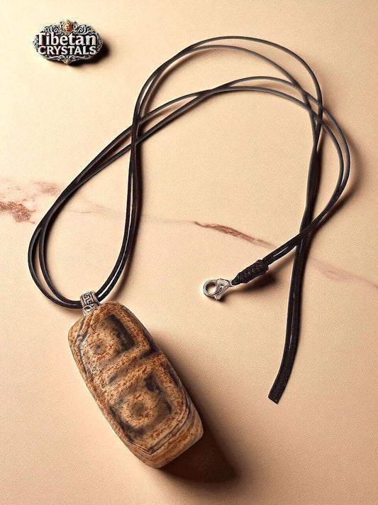 Tibetan Dzi Bead Pendant – Four Eyes Dzi