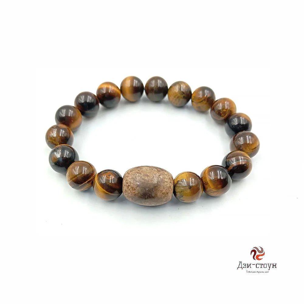 Tibetan Dzi Bead “3 Eyes” Bracelet
