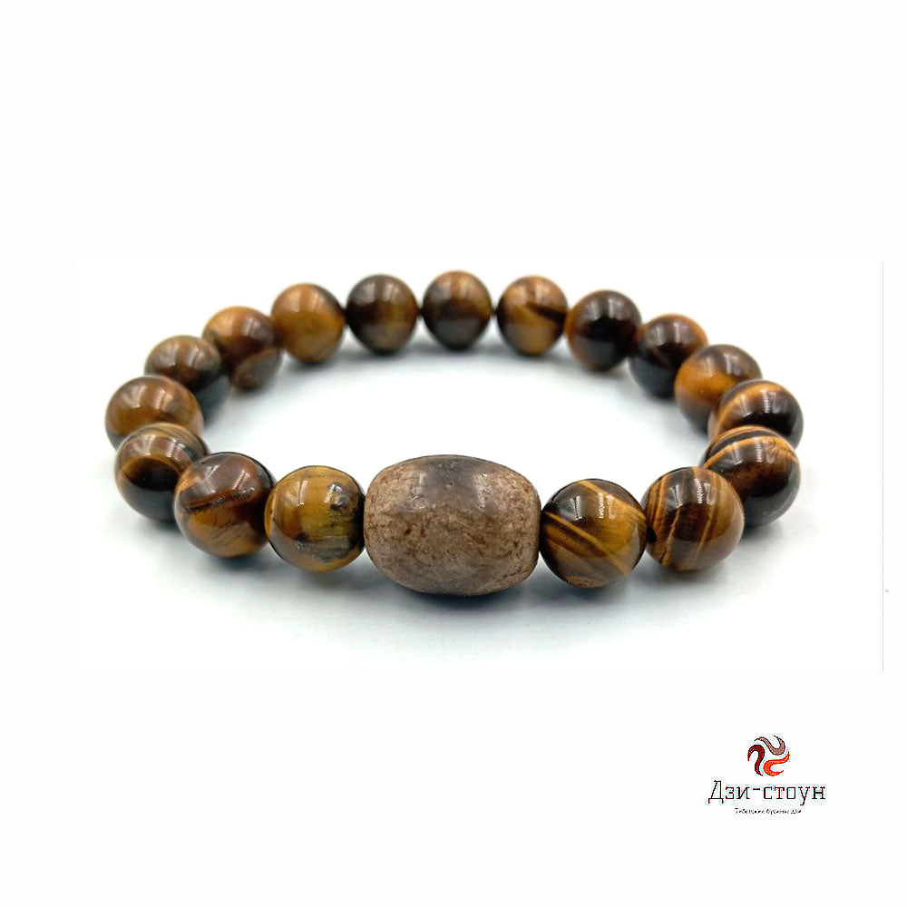 Tibetan Dzi Bead “3 Eyes” Bracelet