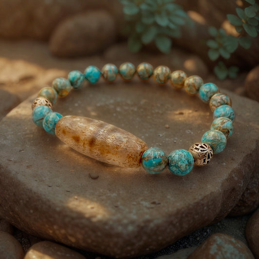 Tibetan Dzi Bead “8 Eyes”