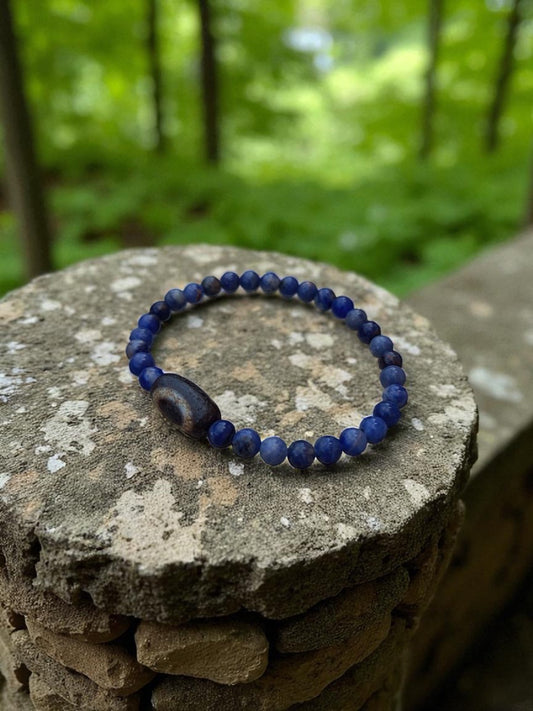 Tibetan Dzi Bead “Heaven &amp; Earth” - Bracelet